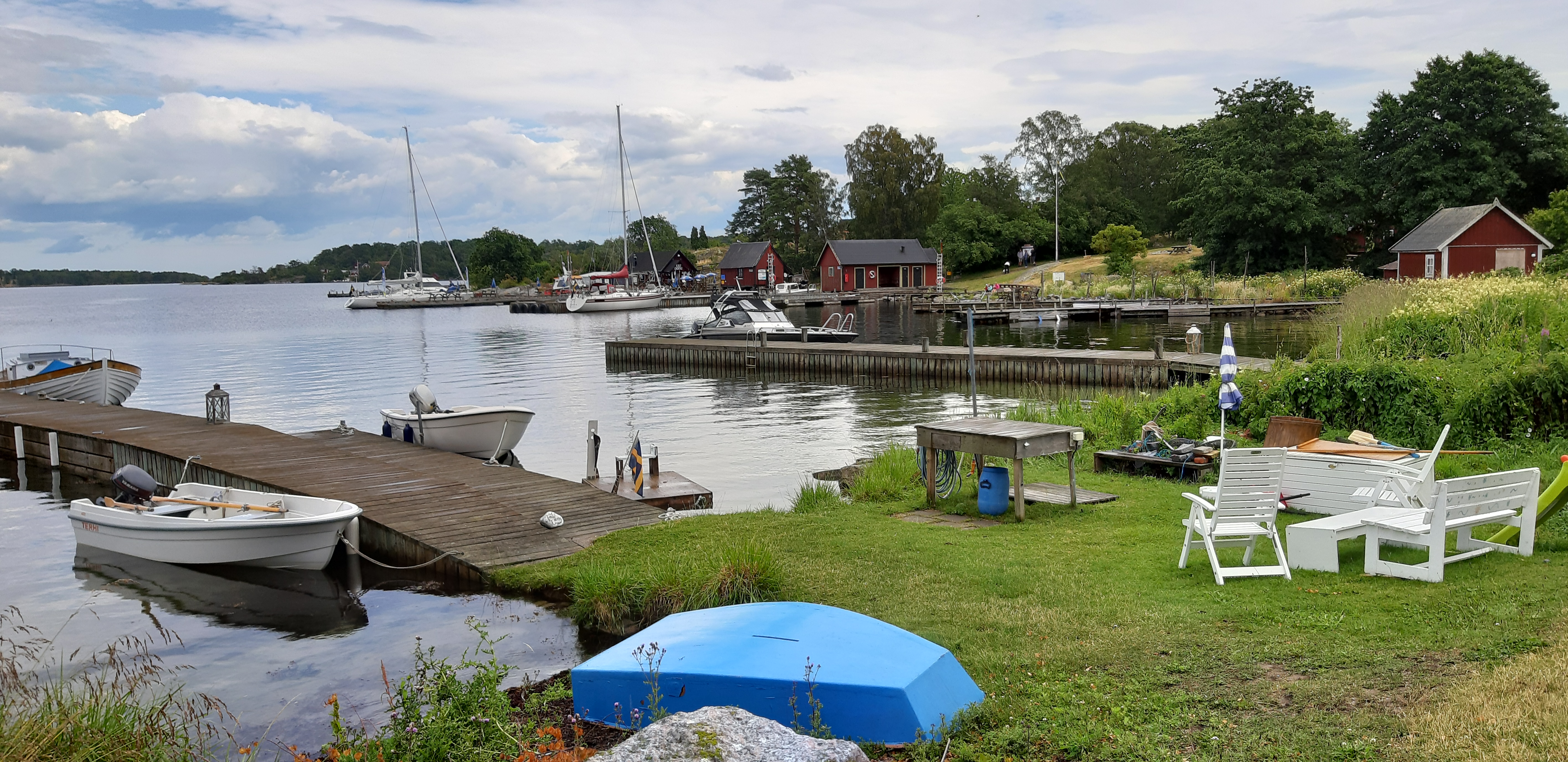Öppen sjö med Scampi, juli 2019